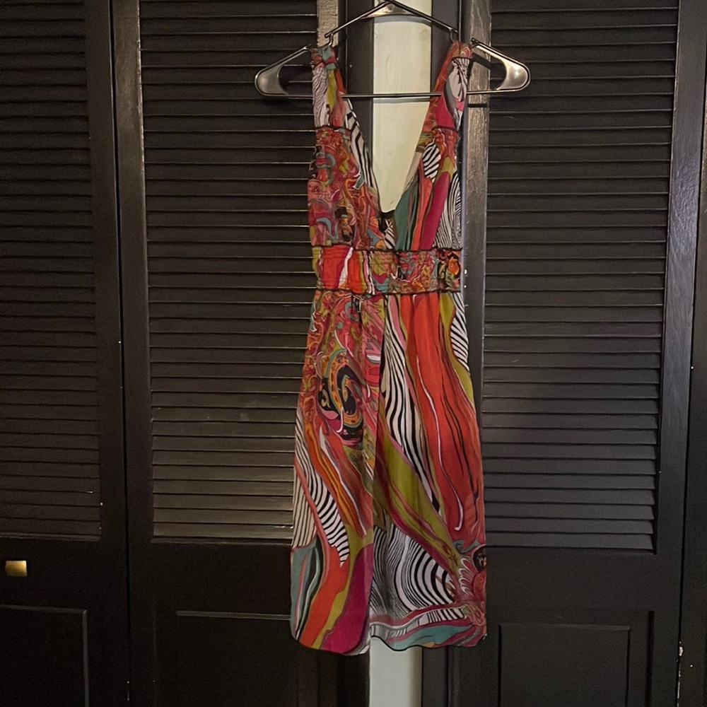 Fire la mulicolor dress fits S and M